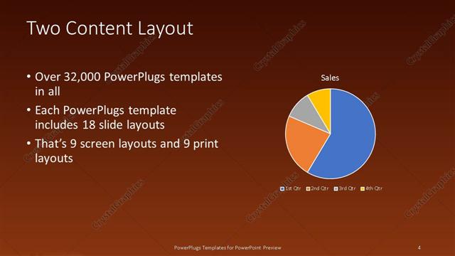 Two Content presentation slide layout