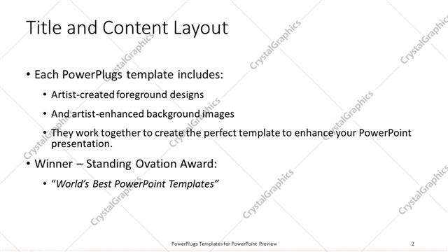 Title and Content presentation slide layout