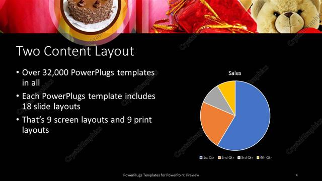 Two Content presentation slide layout