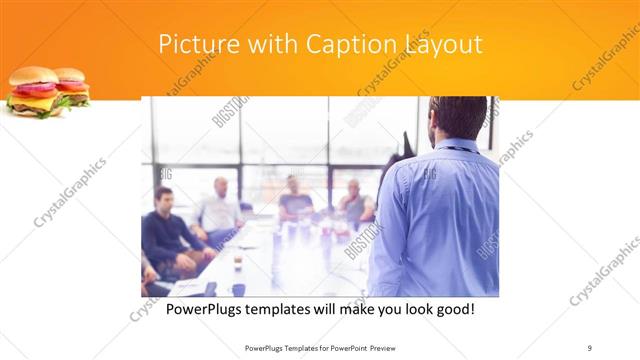 Picture with Caption presentation slide layout