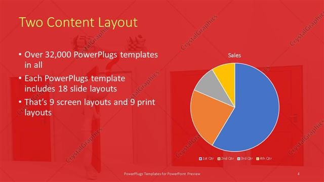 Two Content presentation slide layout