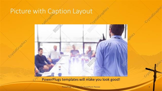 Picture with Caption presentation slide layout