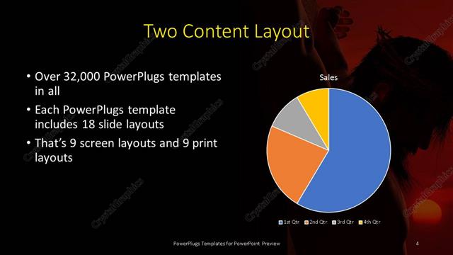 Two Content presentation slide layout