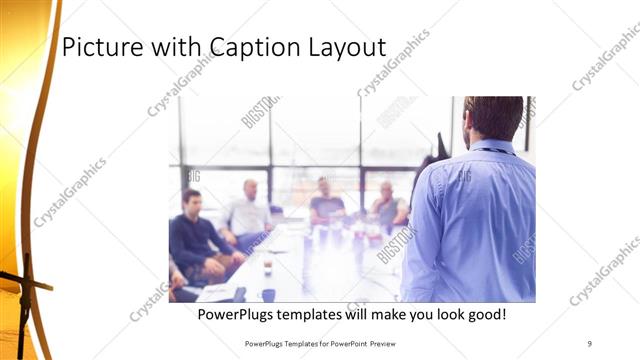 Picture with Caption presentation slide layout