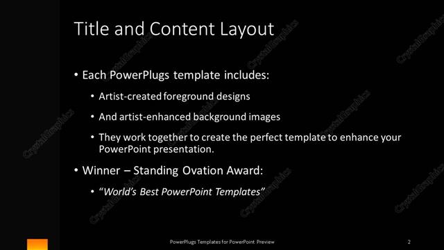 Title and Content presentation slide layout