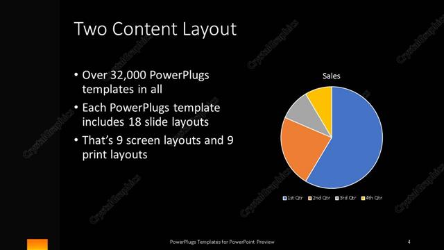 Two Content presentation slide layout