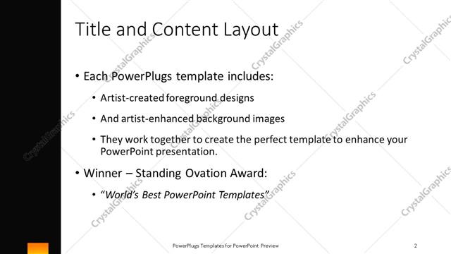 Title and Content presentation slide layout
