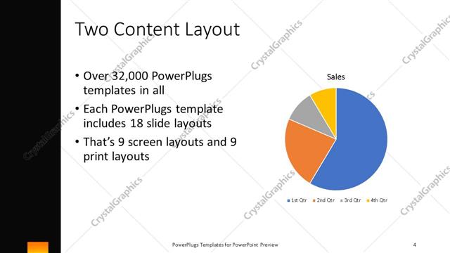 Two Content presentation slide layout