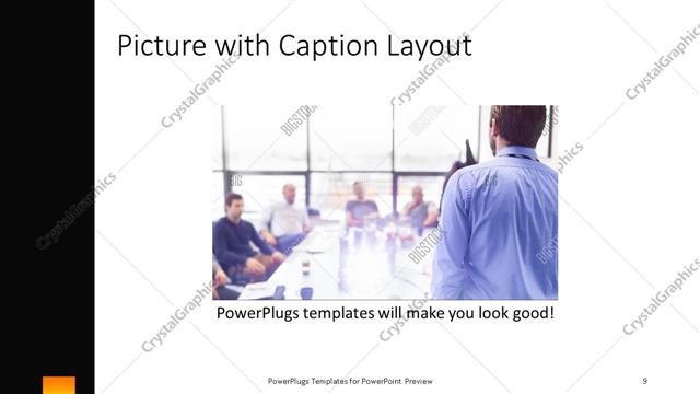 Picture with Caption presentation slide layout