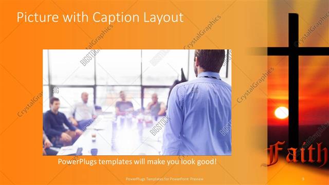 Picture with Caption presentation slide layout