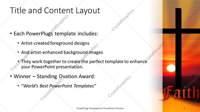 Title and Content presentation slide layout