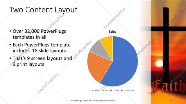 Two Content presentation slide layout