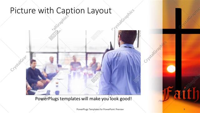 Picture with Caption presentation slide layout