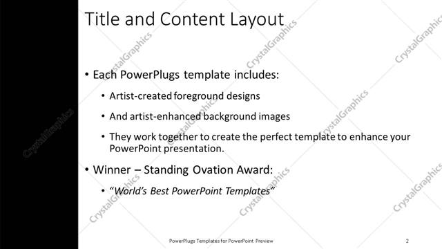 Title and Content presentation slide layout