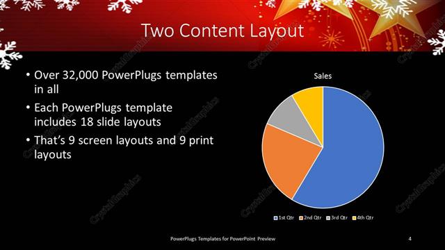 Two Content presentation slide layout