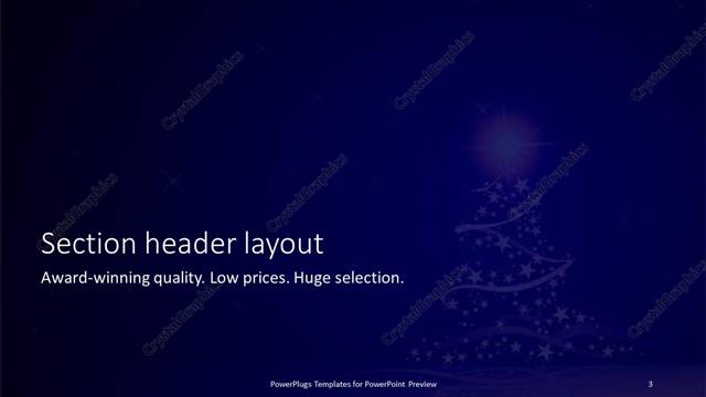 Section Header presentation slide layout