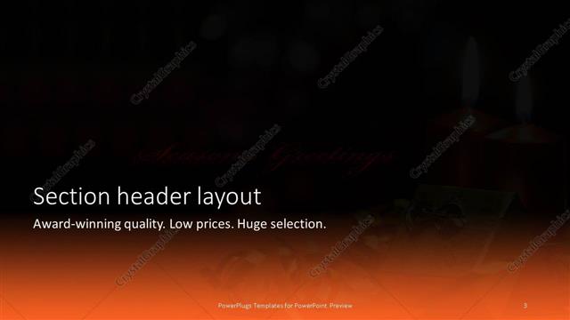 Section Header presentation slide layout