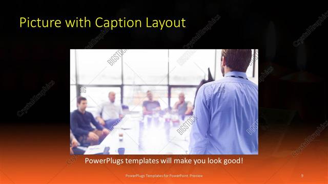 Picture with Caption presentation slide layout