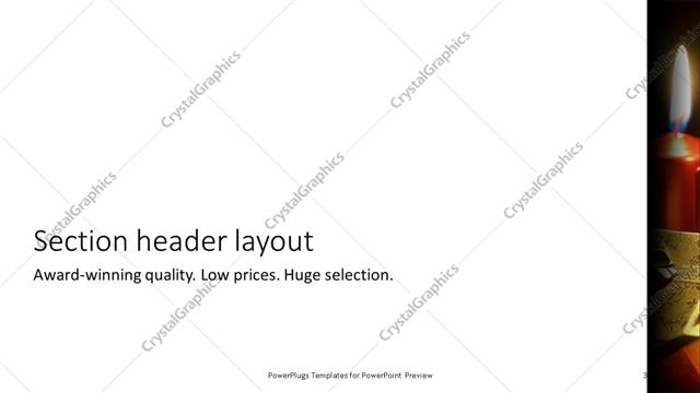 Section Header presentation slide layout