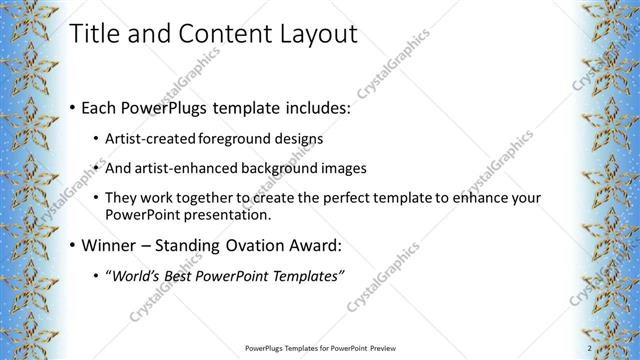 Title and Content presentation slide layout