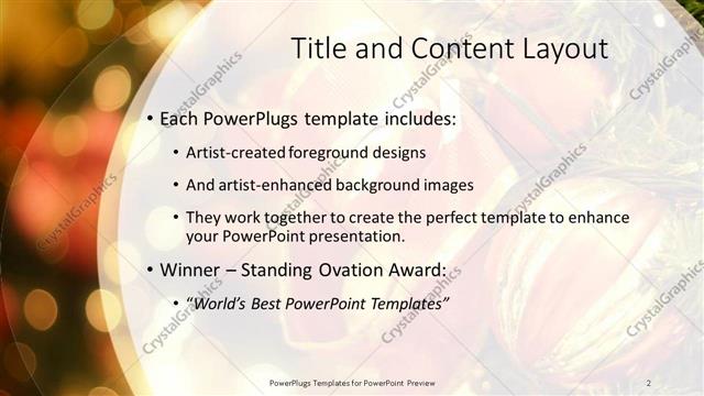 Title and Content presentation slide layout