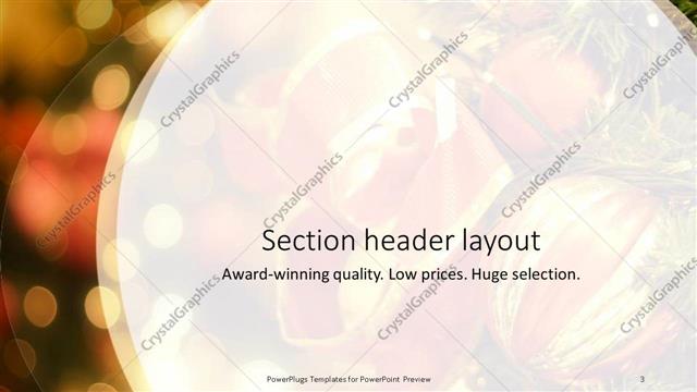 Section Header presentation slide layout