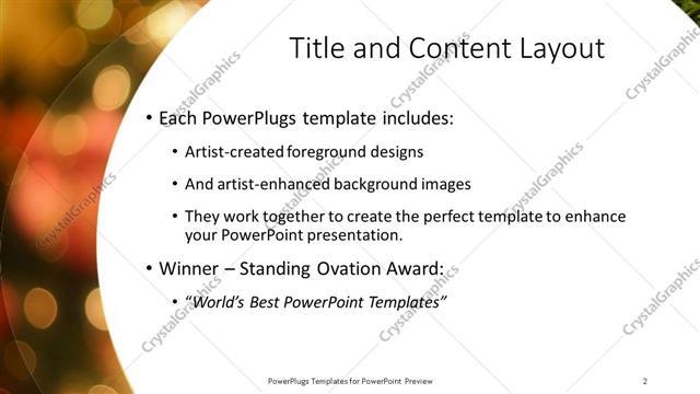 Title and Content presentation slide layout
