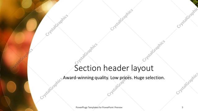 Section Header presentation slide layout