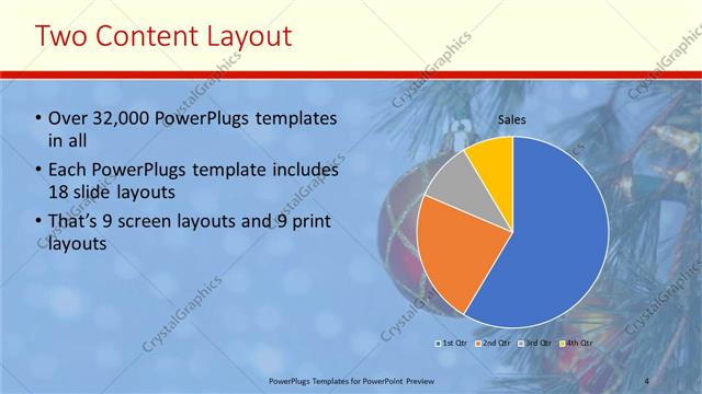 Two Content presentation slide layout