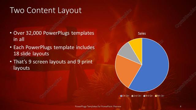 Two Content presentation slide layout