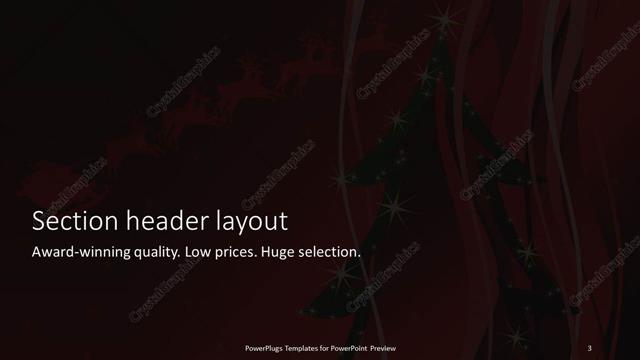 Section Header presentation slide layout