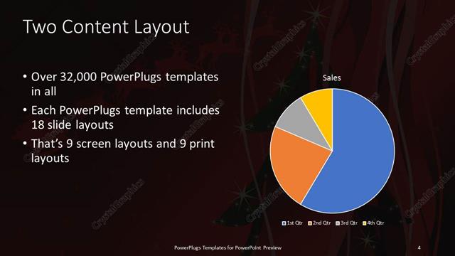 Two Content presentation slide layout