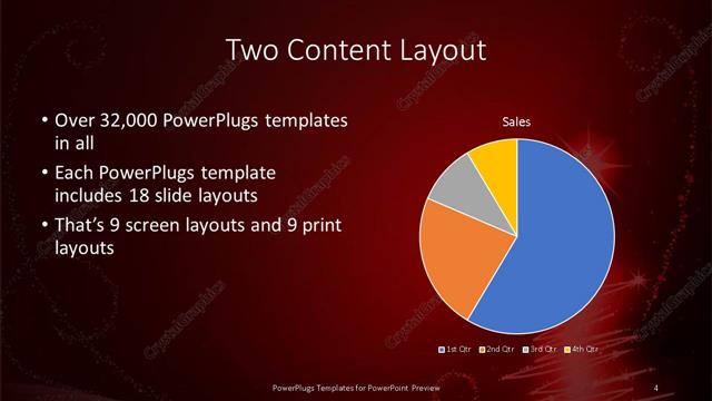 Two Content presentation slide layout