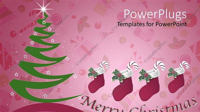  Presentation with merry christmas - A Christmas celebration with the reflection in the background