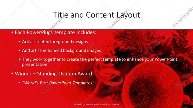 Title and Content presentation slide layout