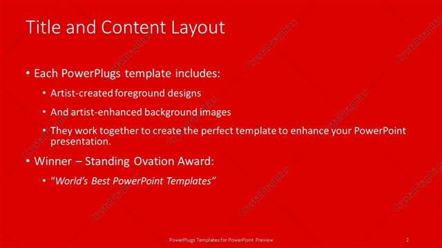 Title and Content presentation slide layout
