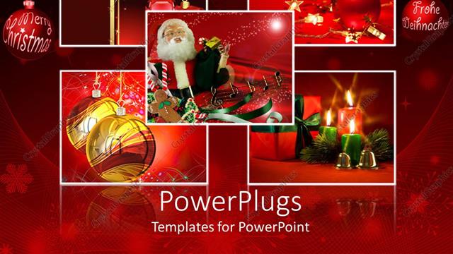  Presentation with balloons - Christmas collages with balloons and father christmas
