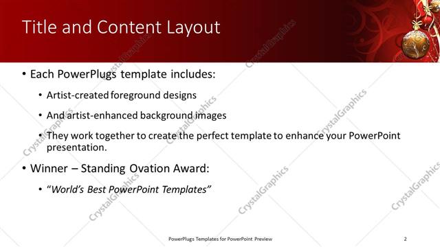 Title and Content presentation slide layout