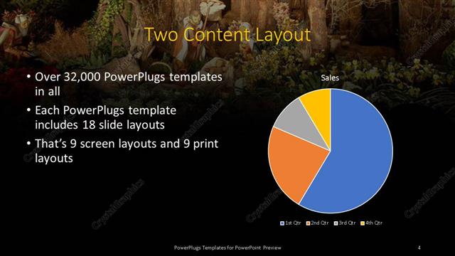 Two Content presentation slide layout