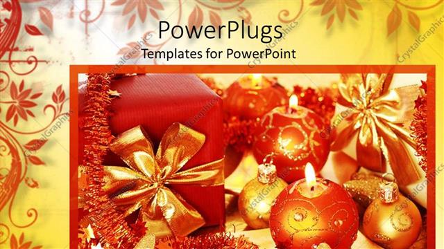  Presentation with boxes - Christmas decorations with ornaments and gift boxes with ribbons