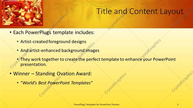 Title and Content presentation slide layout