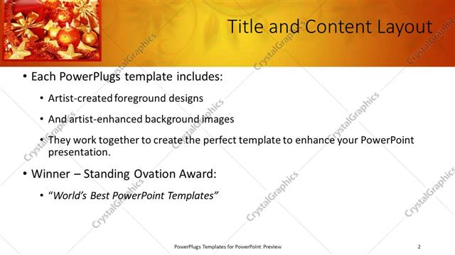 Title and Content presentation slide layout