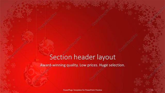 Section Header presentation slide layout