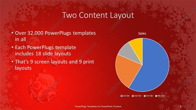 Two Content presentation slide layout