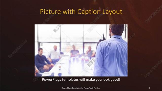 Picture with Caption presentation slide layout