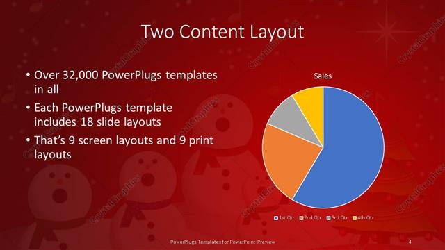 Two Content presentation slide layout