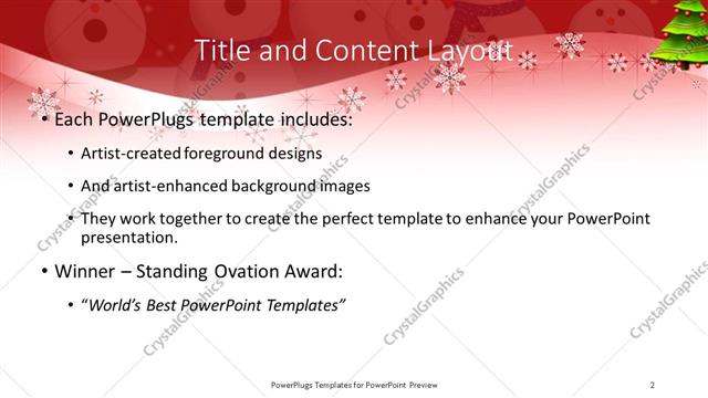 Title and Content presentation slide layout