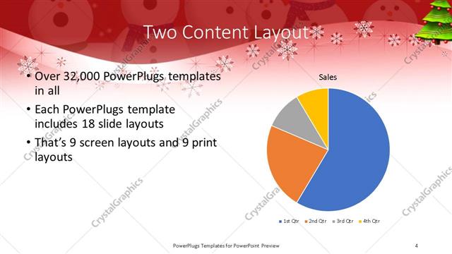 Two Content presentation slide layout