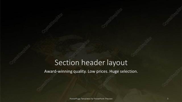 Section Header presentation slide layout