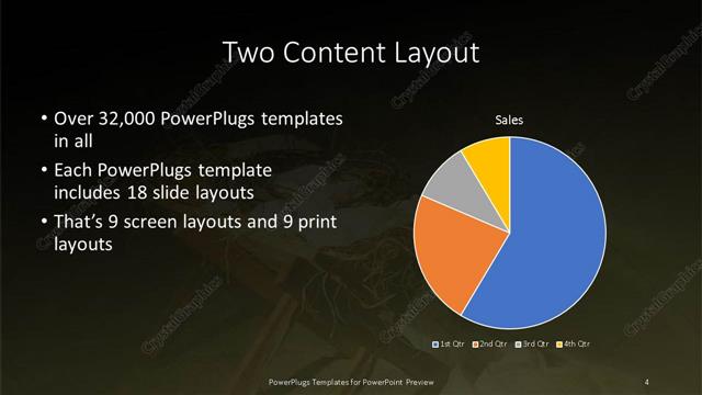 Two Content presentation slide layout